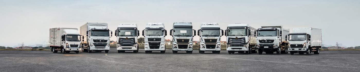 SINOTRUK's modern HOWO and SITRAK truck lineup